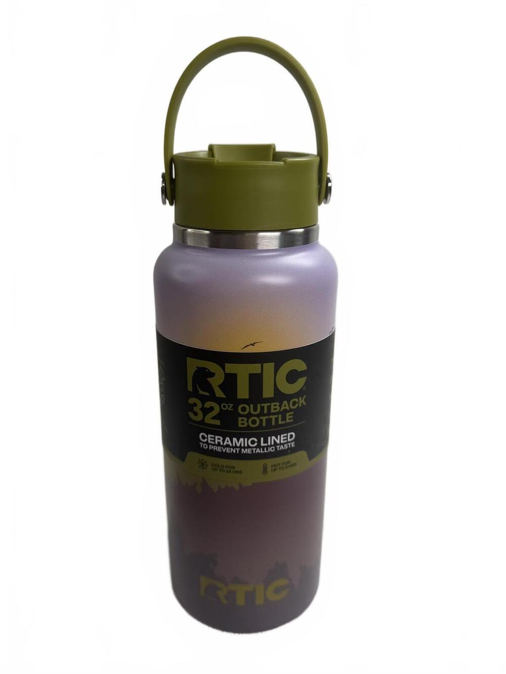 RTIC 32oz Outback Bottle Ceramic Lined Insulated Water Bottle Purple Ombre Water